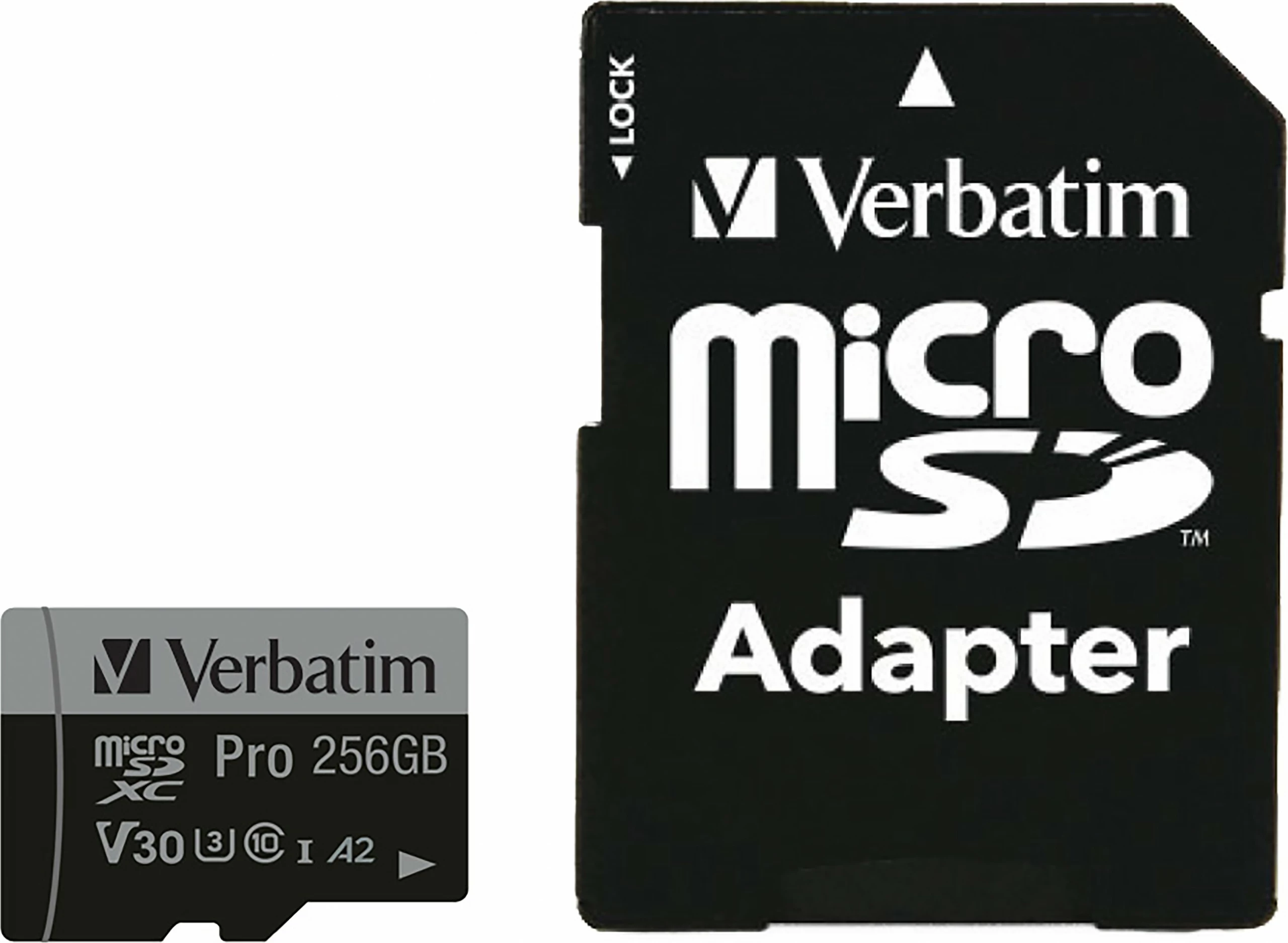 Kartelë MicroSDXC Verbatim Pro U3 256GB, e zezë