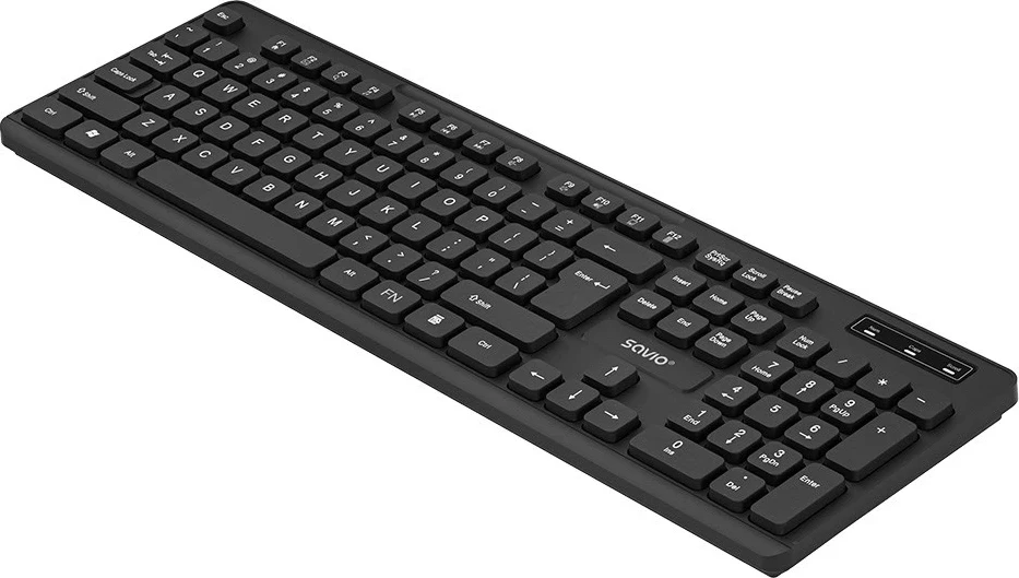 Tastierë Savio KB-02, wireless, QWERTY, e zezë