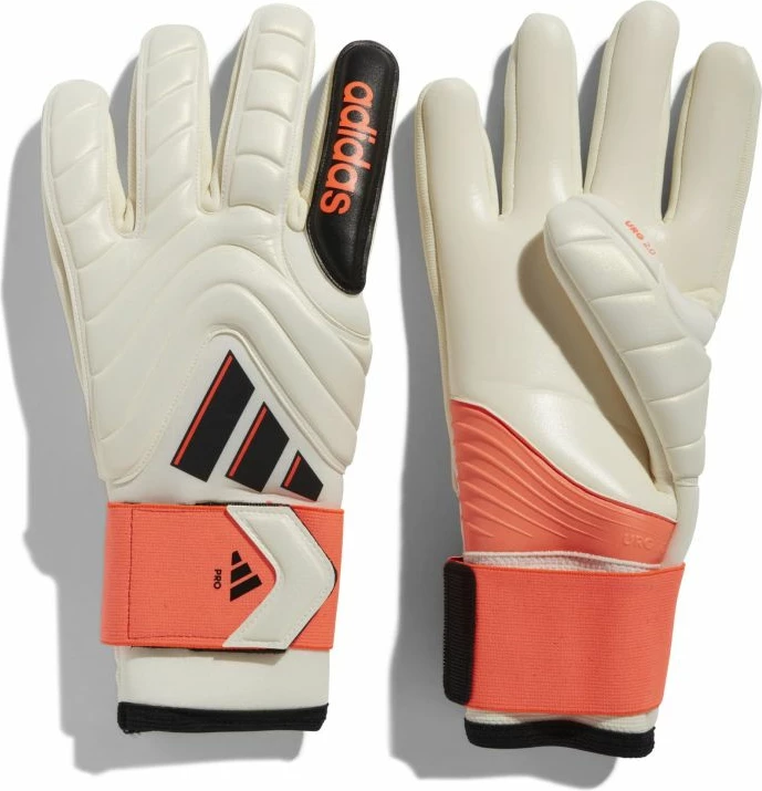 Doreza portieri për meshkuj dhe fëmijë adidas Copa Pro, të bardha dhe portokalli