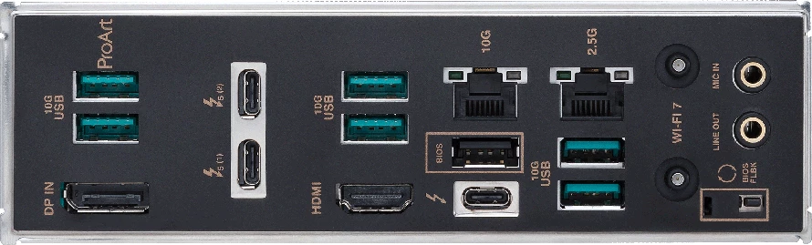 Pllakë amë ASUS ProArt Z890-CREATOR WIFI, ATX, LGA1851, Intel Z890, DDR5 4xDIMM, 5xM.2, WiFi 7, 10Gb + 2.5Gb LAN, Thunderbolt 5/4