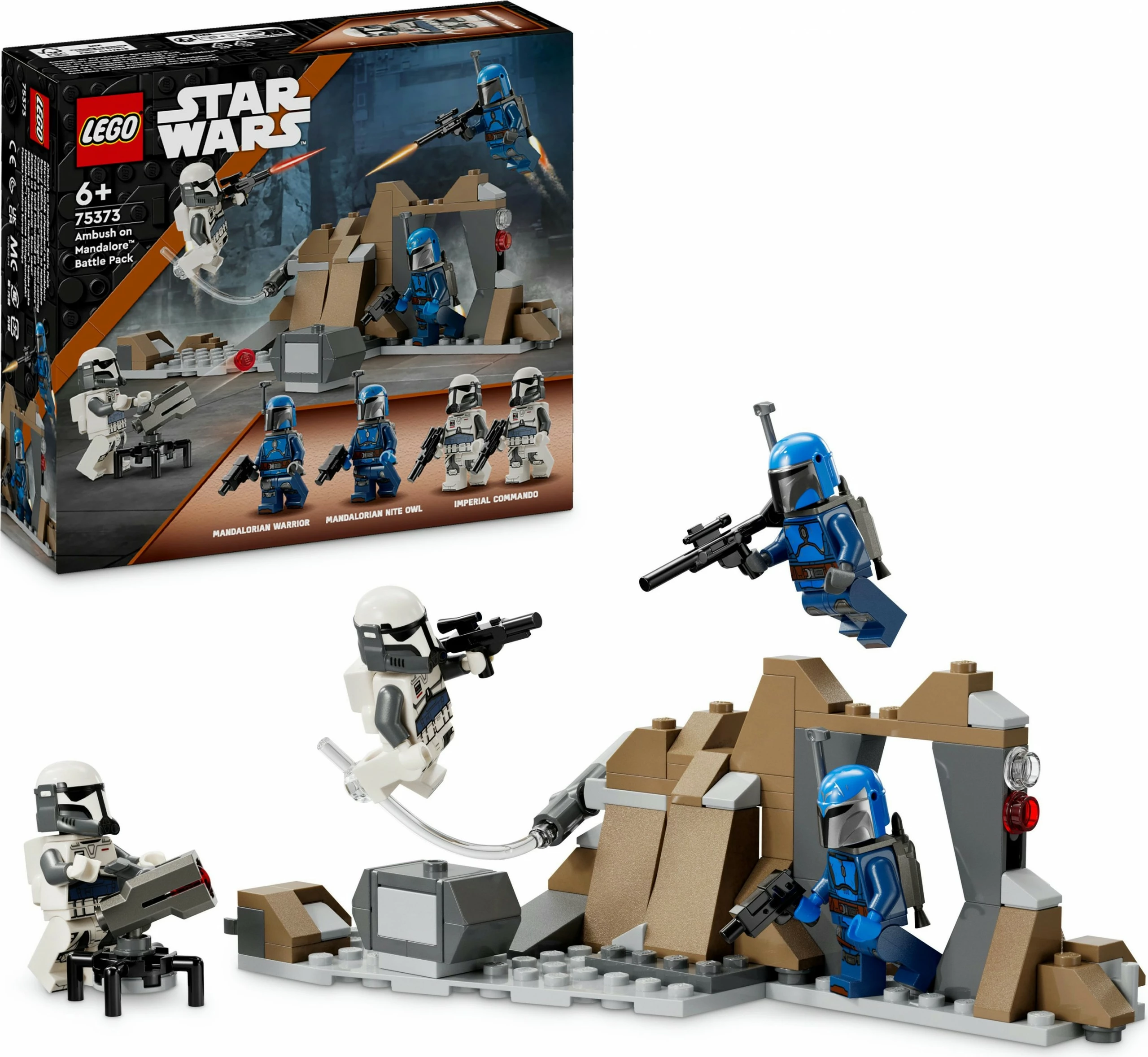 Set ndërtimi LEGO Star Wars 75373 Ambush on Mandalore Battle Pack, 109 pjesë, multikolor