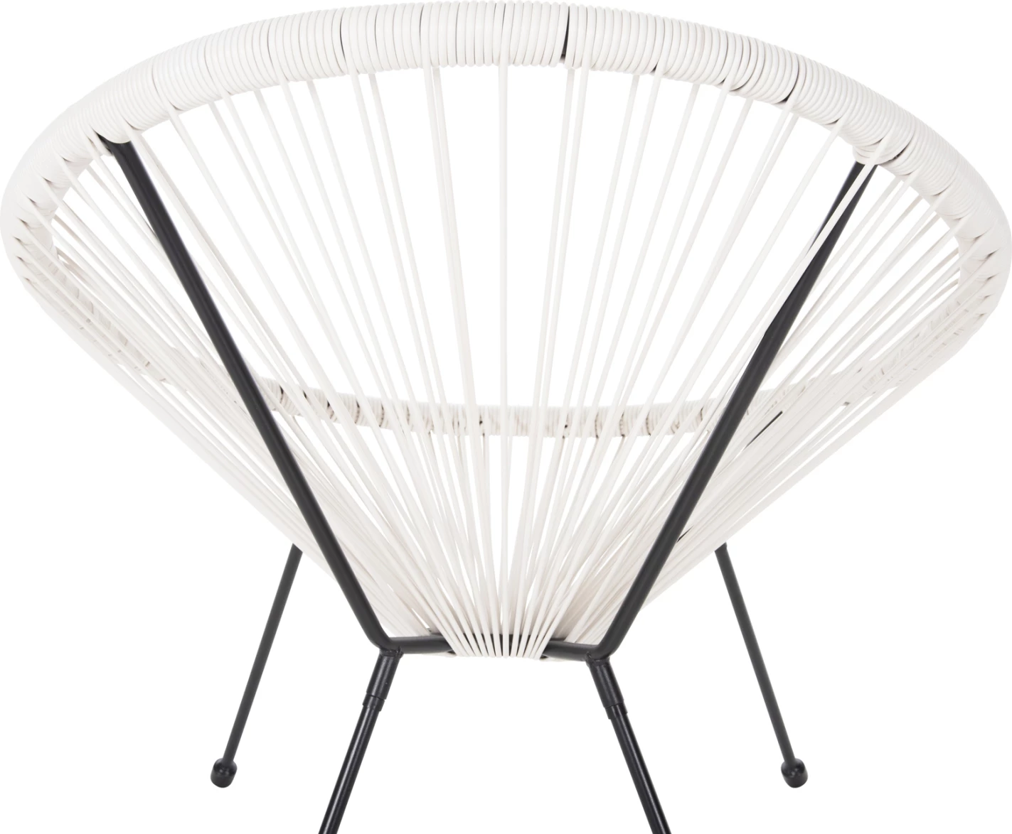 Karrige e jashtme lloj foleje ACAPULCO FH5872.12 metal i zi-ratan sintetik në të bardhë 71x72x80Hcm