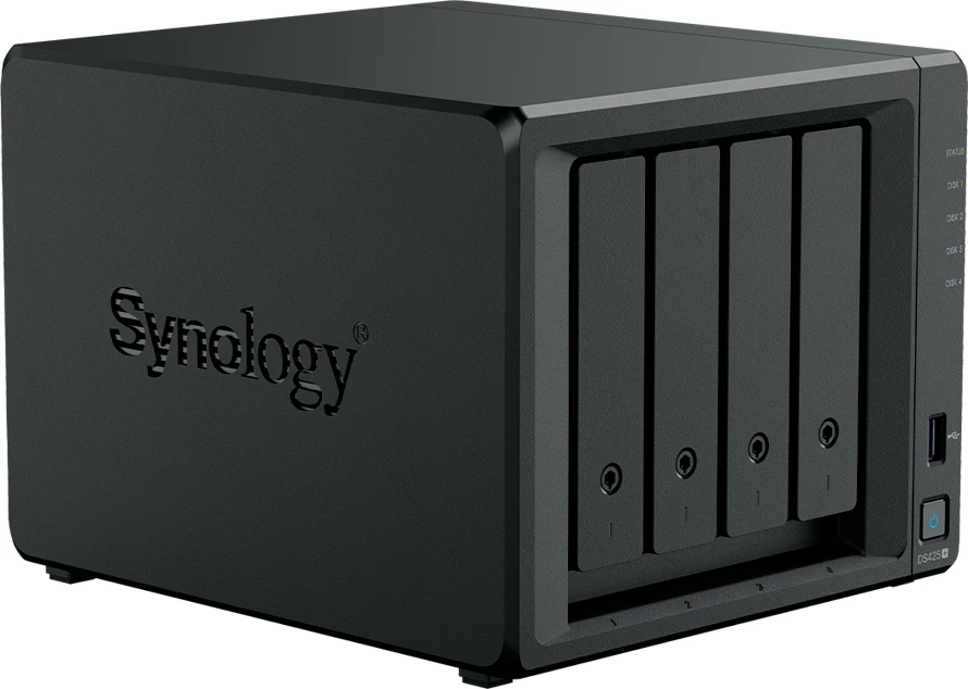 NAS Synology DiskStation DS425+ 4-bay 3.5\" SATA, 2x M.2 NVMe, 2GB DDR4, 2.5GbE + 1GbE, i zi