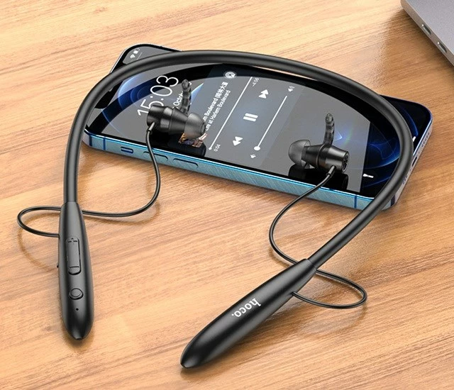 Kufje HOCO ES61, pa tela, Bluetooth, për sport, e zezë