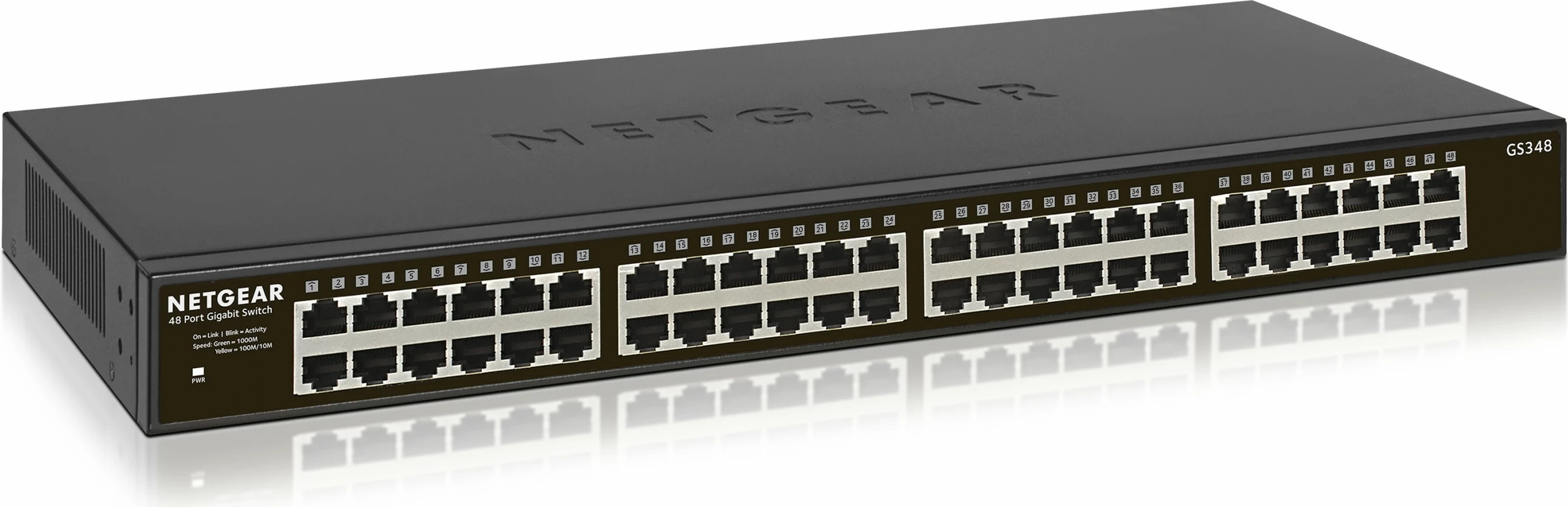 Switch NETGEAR GS348, 48 porte, Gigabit Ethernet, 1U, i zi