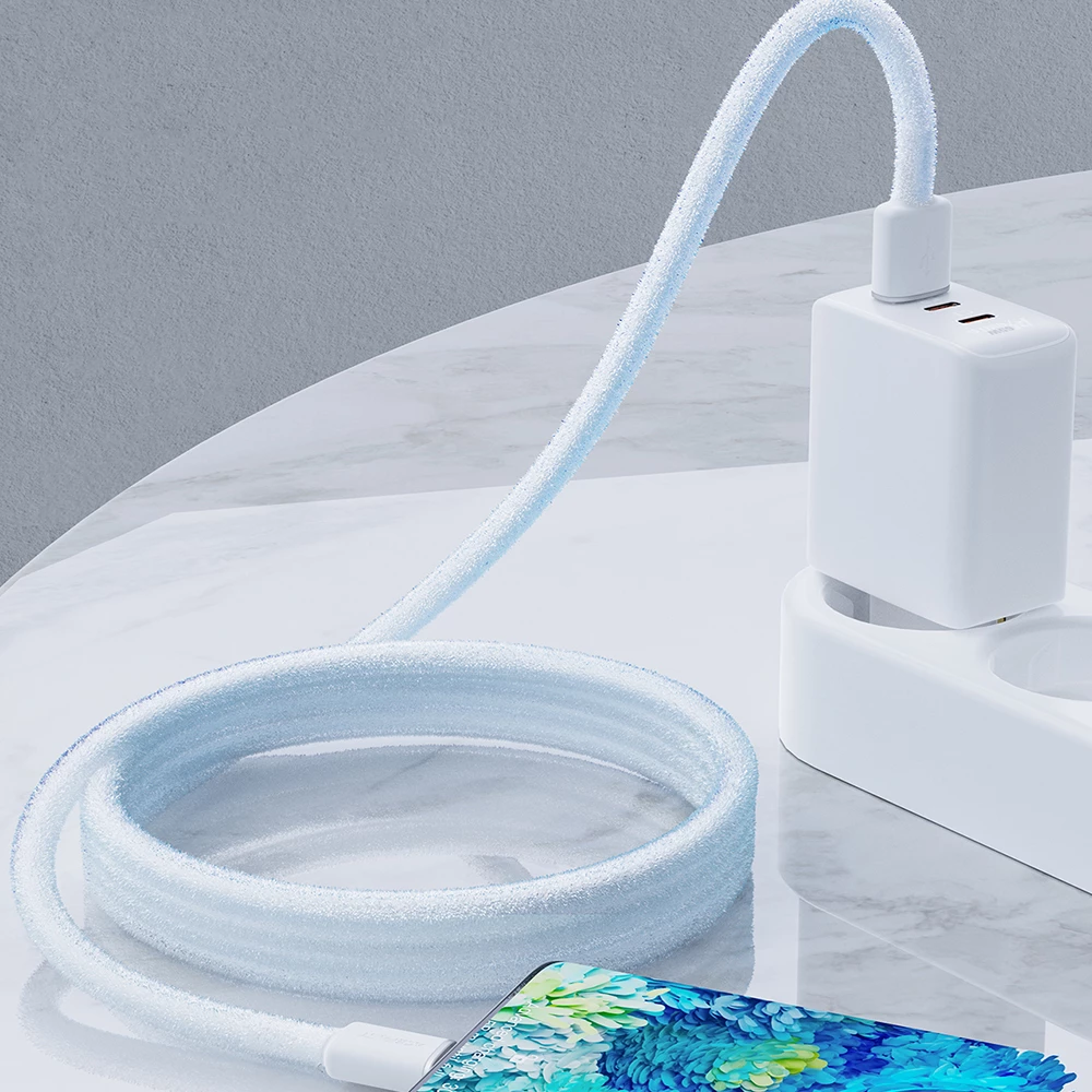 Kabllo Acefast C2-04, USB në USB Type-C, 1.2m, 3A, Bardhë