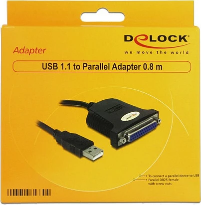 Adapter USB në paralel DeLOCK, 0.8m