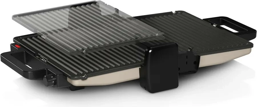 Grill elektrik Bosch TCG3302, 2000 W, qeramikë, argjendtë