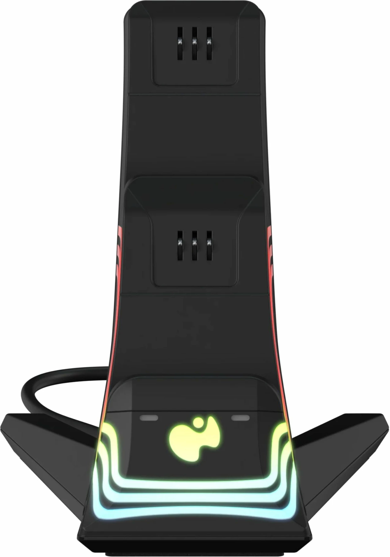 Karikues i dyfishtë për kontrolla Xbox PDP Afterglow Wave, USB-C, RGB, i zi