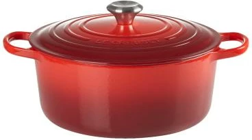 kaserolë gize me kapak, Le Creuset, Signature Round 24cm (21177240602430), e kuqe qershi