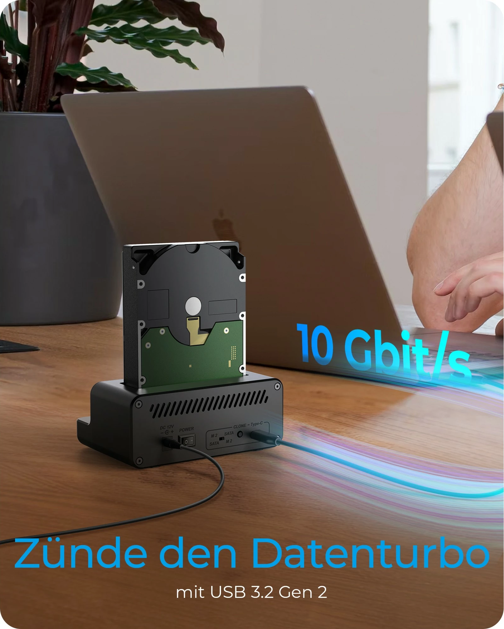 Kasë e jashtme ICY BOX IB-2914MSCL-C31, për HDD/SSD 2.5/3.5/M.2, USB 3.2 Gen 2, e zezë