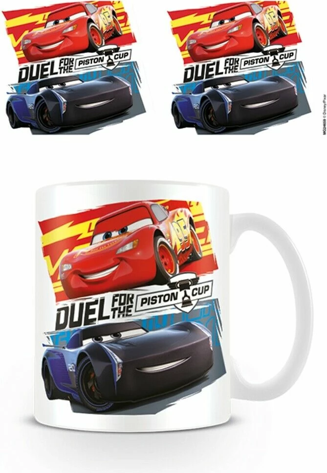 Skodelicë Pyramid International Disney Cars 3 Duel for the Piston Cup, e bardhë