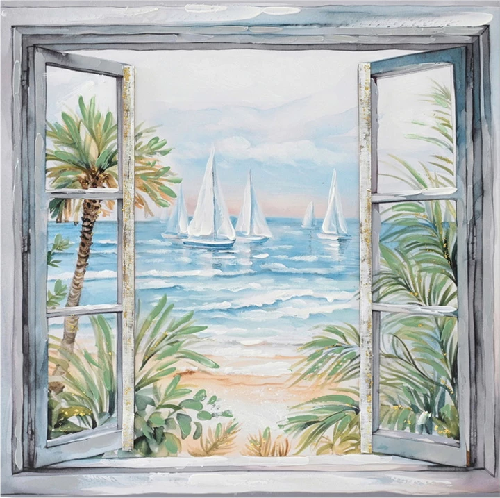 Pikturë kanavace Deive, shumëngjyrëshe, 80x3x80cm