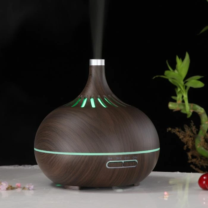 Diffuzor vajrash ANJOU ADA023-D 400 ml, LED, timer 1/3/6 orë, fikje automatike, dru i errët