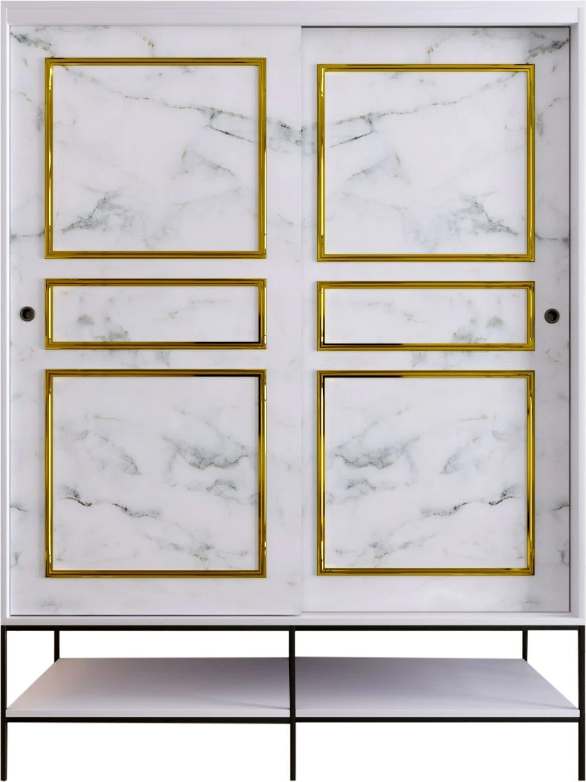 Dollap Hanah Home Martin 150, i bardhë, i zi, i artë