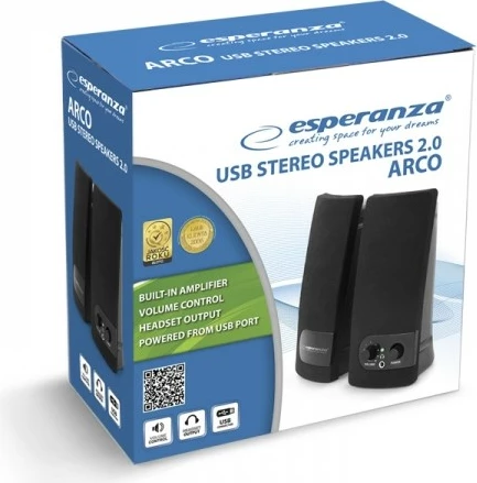 Altoparlantë me tela Esperanza EP119, të zinj