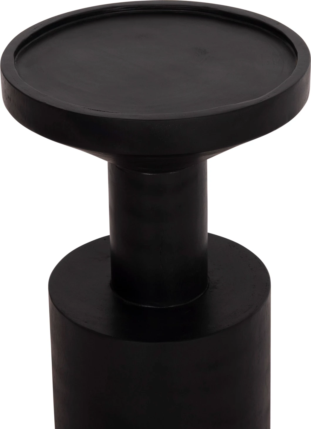 Tavolinë anësore BERMAL, dru suar i fortë, ngjyrë e zezë, FH9889.12, 35x65cm