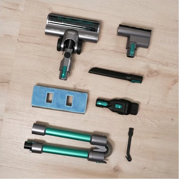 Fshesë me bateri vertikale UFESA Inspire U7 Pro Wash 500 W, 29.6 V, 55 min, me larje (wet mop), Turkiz/Gri, set me mop + mini turbo brush