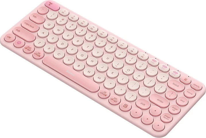 Tastierë Baseus K01A, wireless, tri-mode, baby pink
