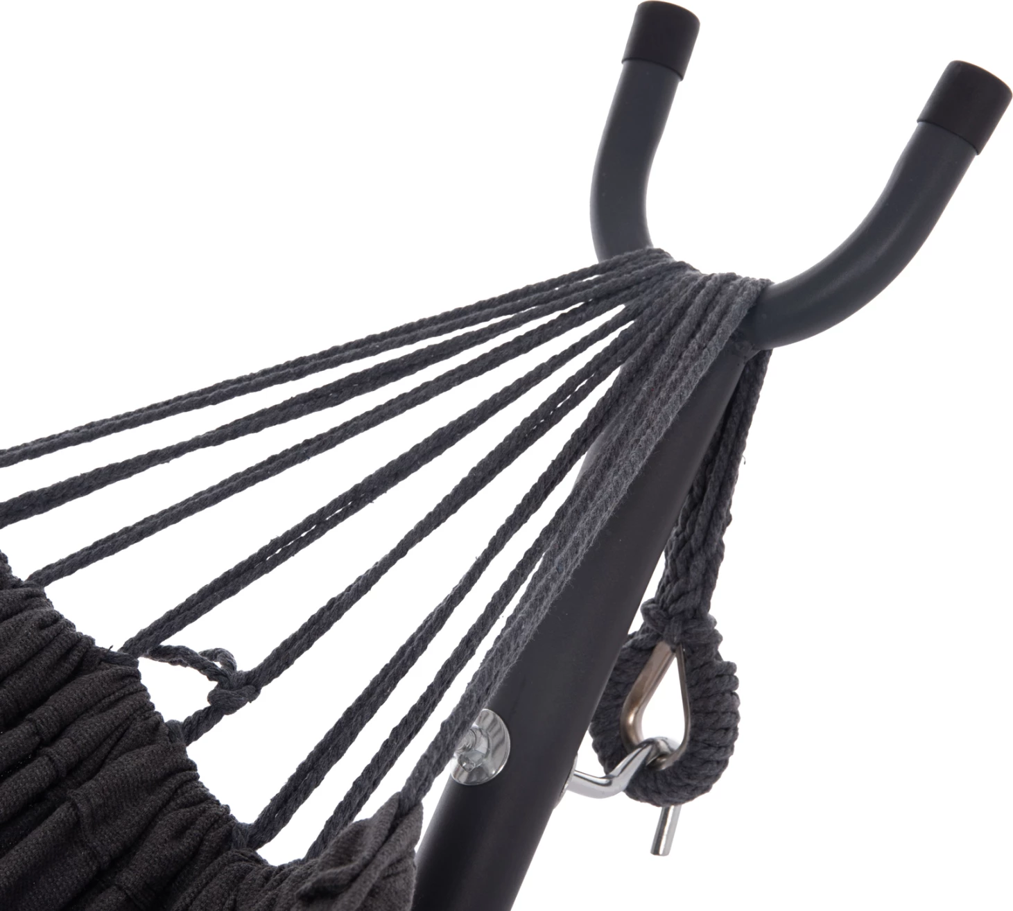 Hamake CRAVE, kornizë metalike antracit, pëlhurë gri e errët, 265x93x105cm