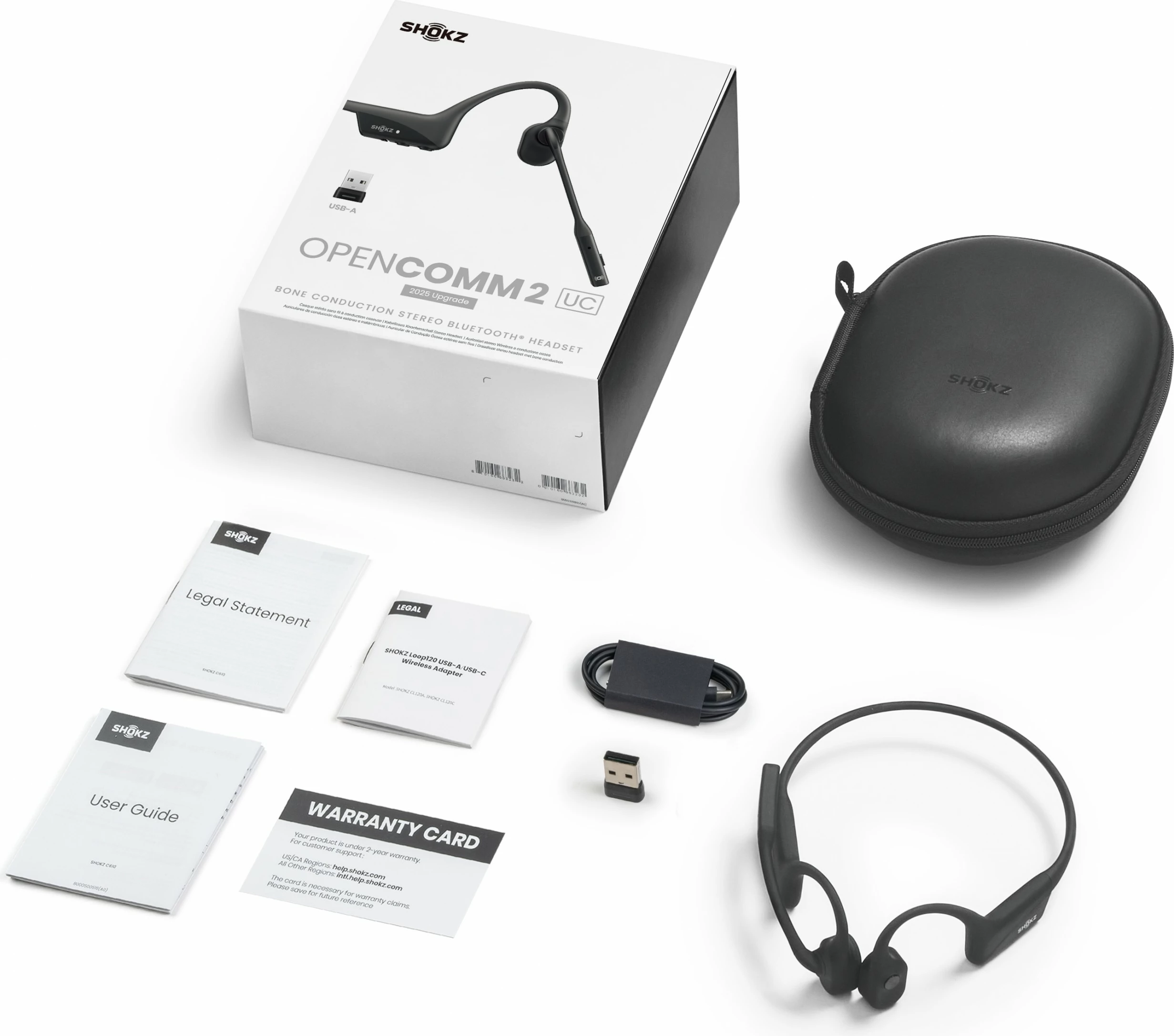 Kufje Shokz OpenComm2 UC, Bluetooth, Bone Conduction, e zezë