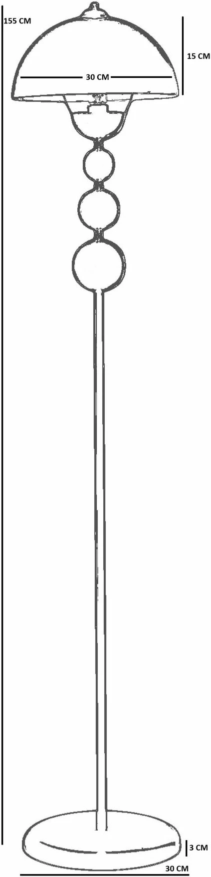 Llambë dyshemeje Opviq, 8933-1, ngjyrë e zezë