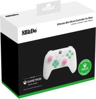 Gamepad 8BitDo Ultimate Mini me kabllo, për Xbox, PC, RET00505, Bardhë