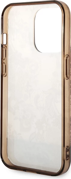 Mbështjellës Guess GUHCP14XHGPLHC për iPhone 14 Pro Max 6.7", Porcelain Collection, okër