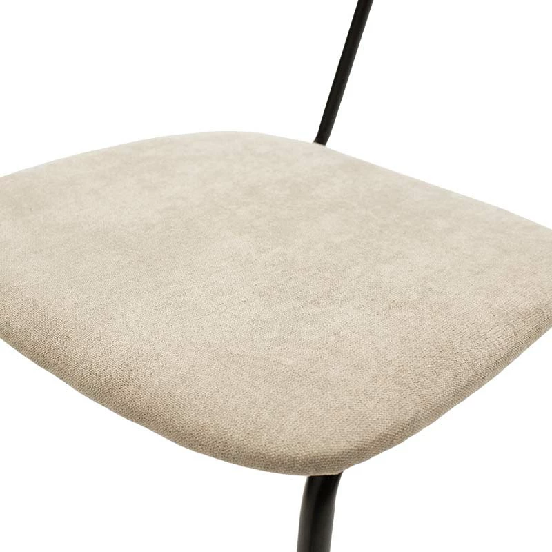 Karrige Tania, pëlhurë antike bezhë, këmbë të zeza, set prej 4 copash