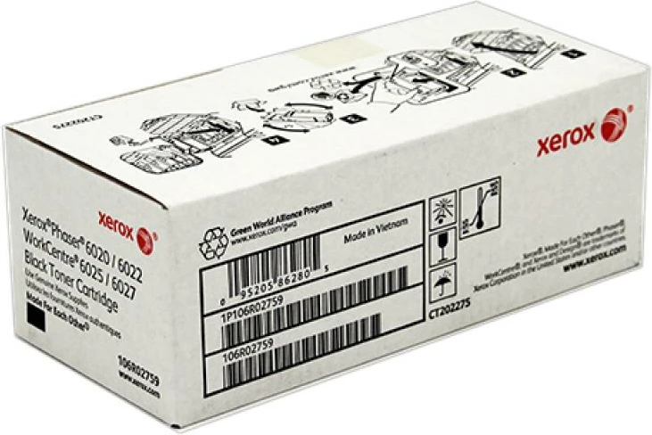 Toner, Xerox, 106R02759, kapacitet standard 2000 faqe, për Phaser 6020/6022 dhe WorkCentre 6025/6027, i zi