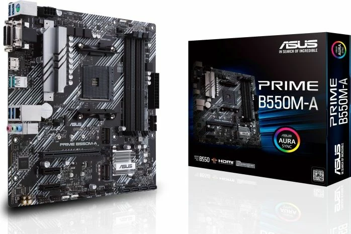 Pllakë amë Asus PRIME B550M-A, chipset AMD B550, mATX, DDR4 deri 128GB