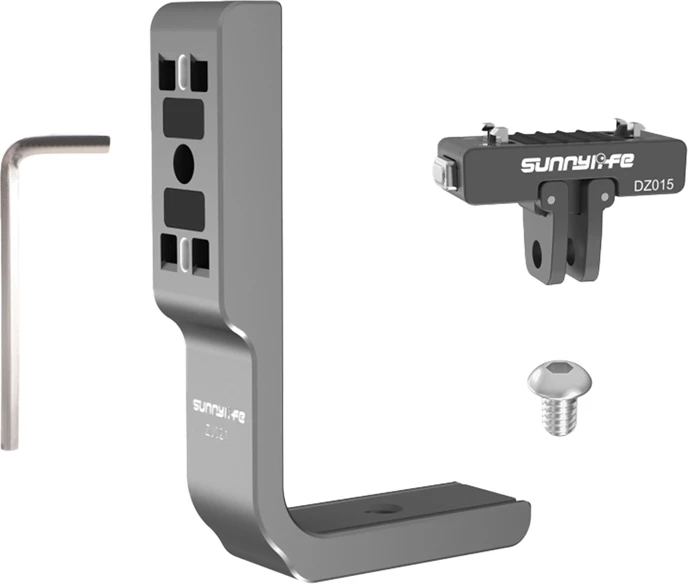 Mbajtëse alumini për kamerë Insta360 X5/X4, Sunnylife X5-ZJ021, dizajn L, fileto 1/4", 29 g, me adapter magnetik DZ015