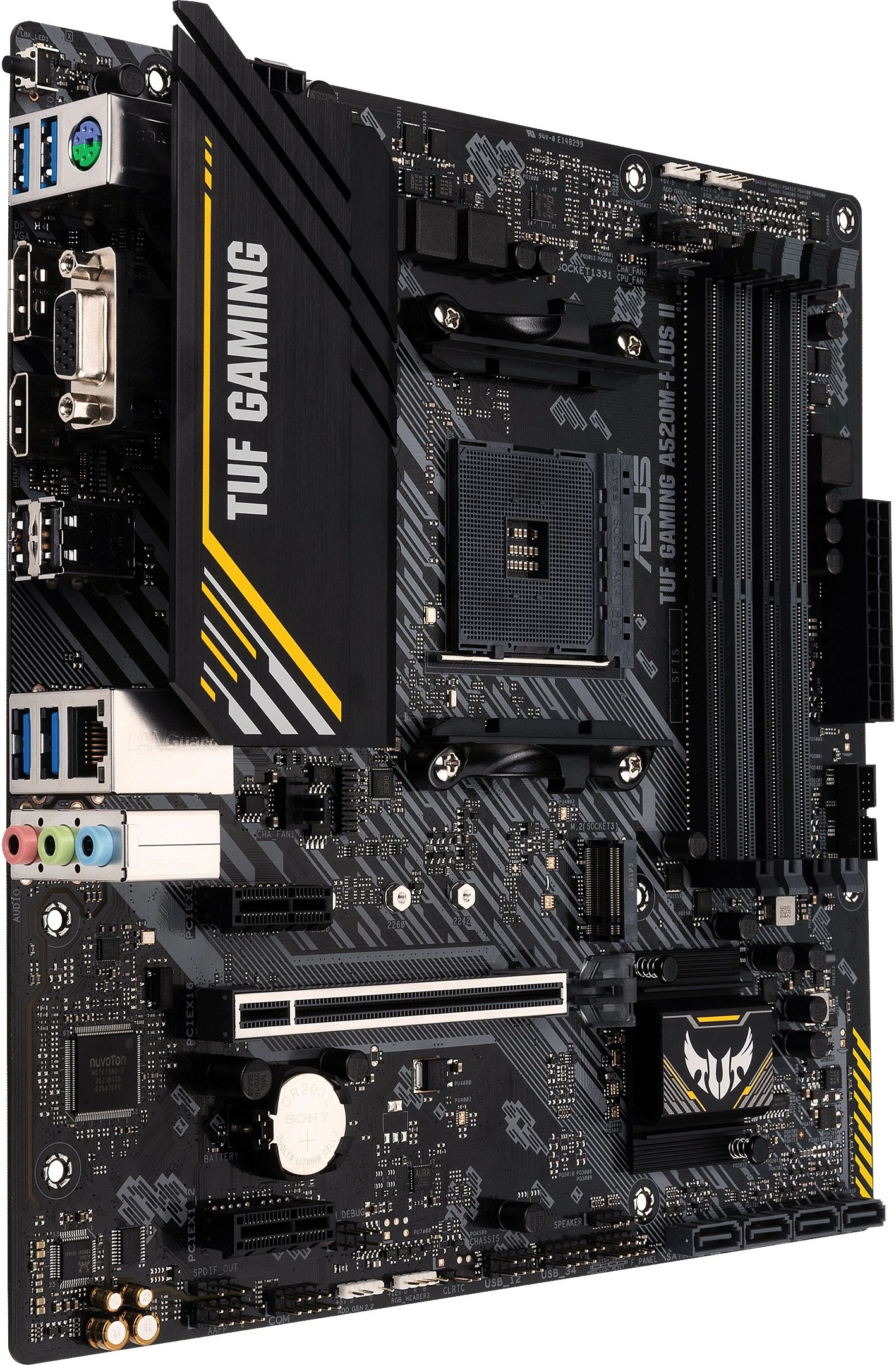 Pllakë amë ASUS TUF GAMING A520M-PLUS II, AMD, Socket AM4, DDR4-SDRAM, 128 GB