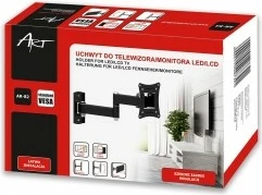 Mbajtës muri për TV/monitor ART RAMT AR-82, 10-27 inç, 15 kg, Metal, i zi