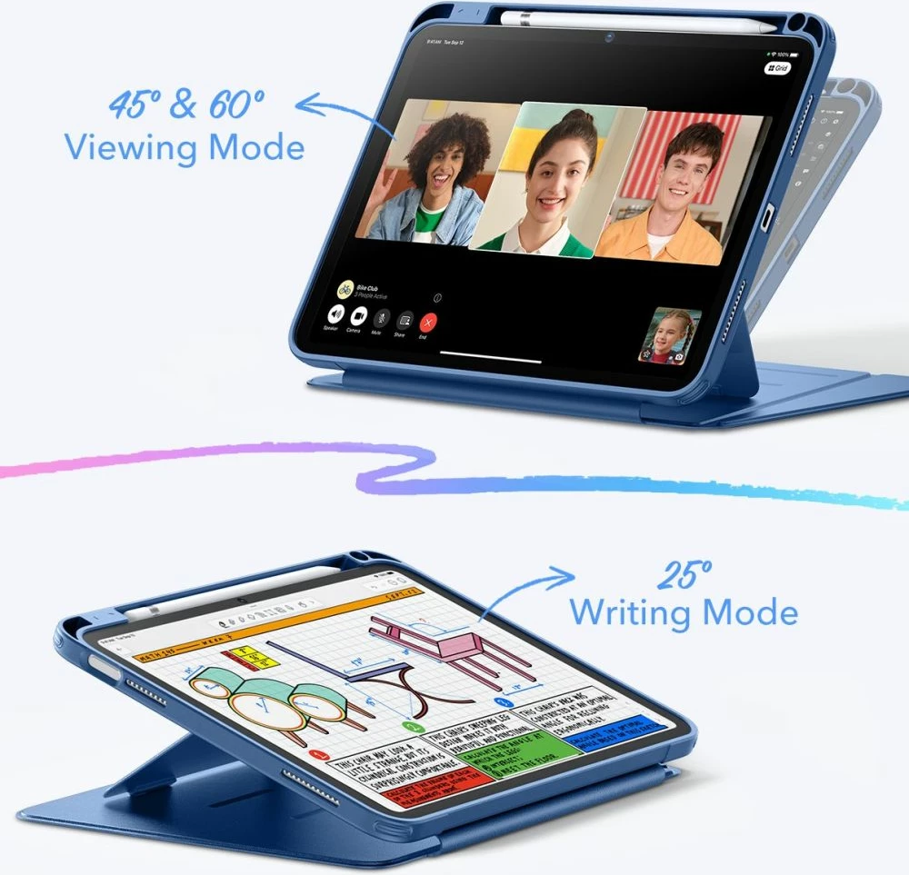 Mbështjellës ESR Flip Hybrid për iPad 10.9" (2022) / iPad 11" (2024), Blu
