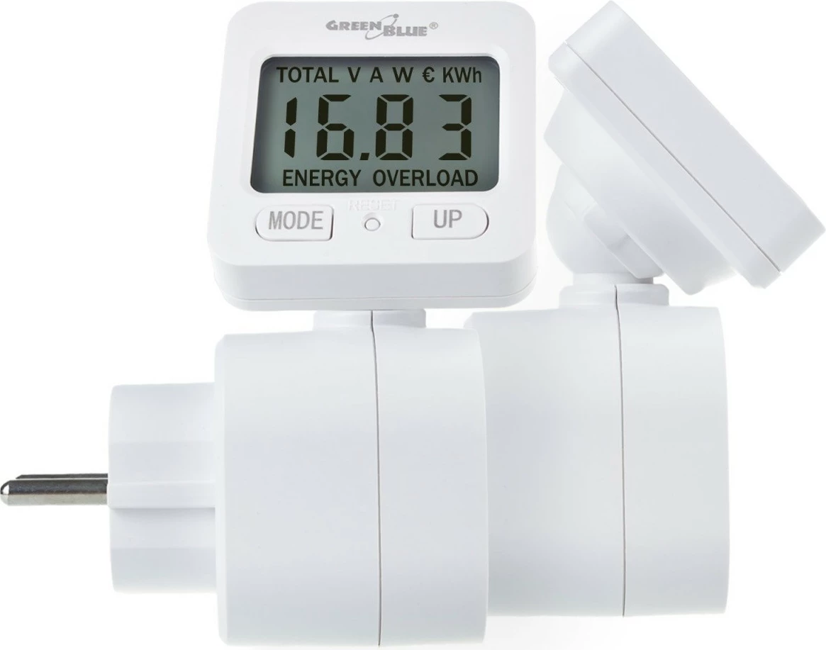 Matës energjie GreenBlue GB615E, 3680W, ekran i kthyeshëm, i bardhë