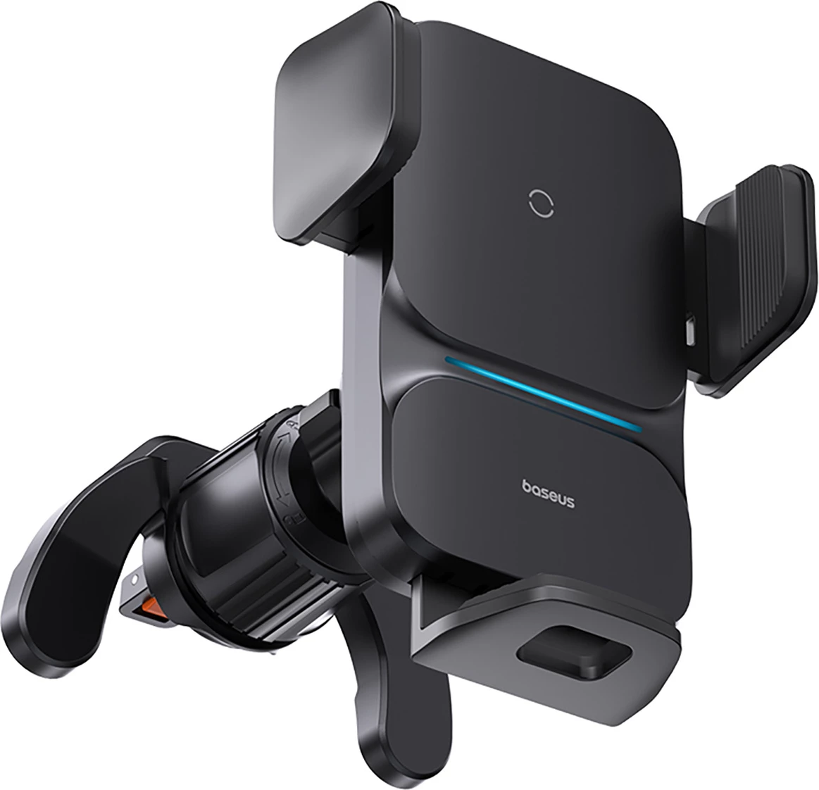 Mbajtës automatik Baseus Wisdom CGZX000001 me karikues wireless 15W, për grilë, i zi