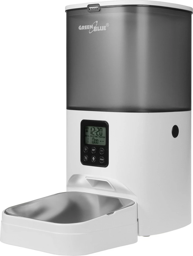 Dozues automatik ushqimi për kafshë GreenBlue GB393, 6L, i bardhë