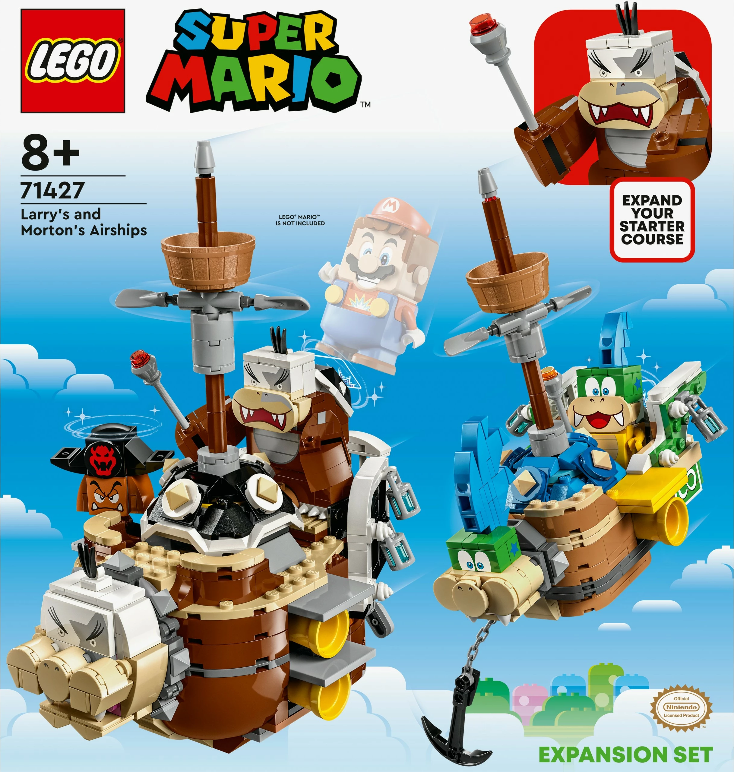 Set ndërtimi LEGO Larry's dhe Morton's Airships Expansion Set, 1062 pjesë, plastikë, shumëngjyrësh