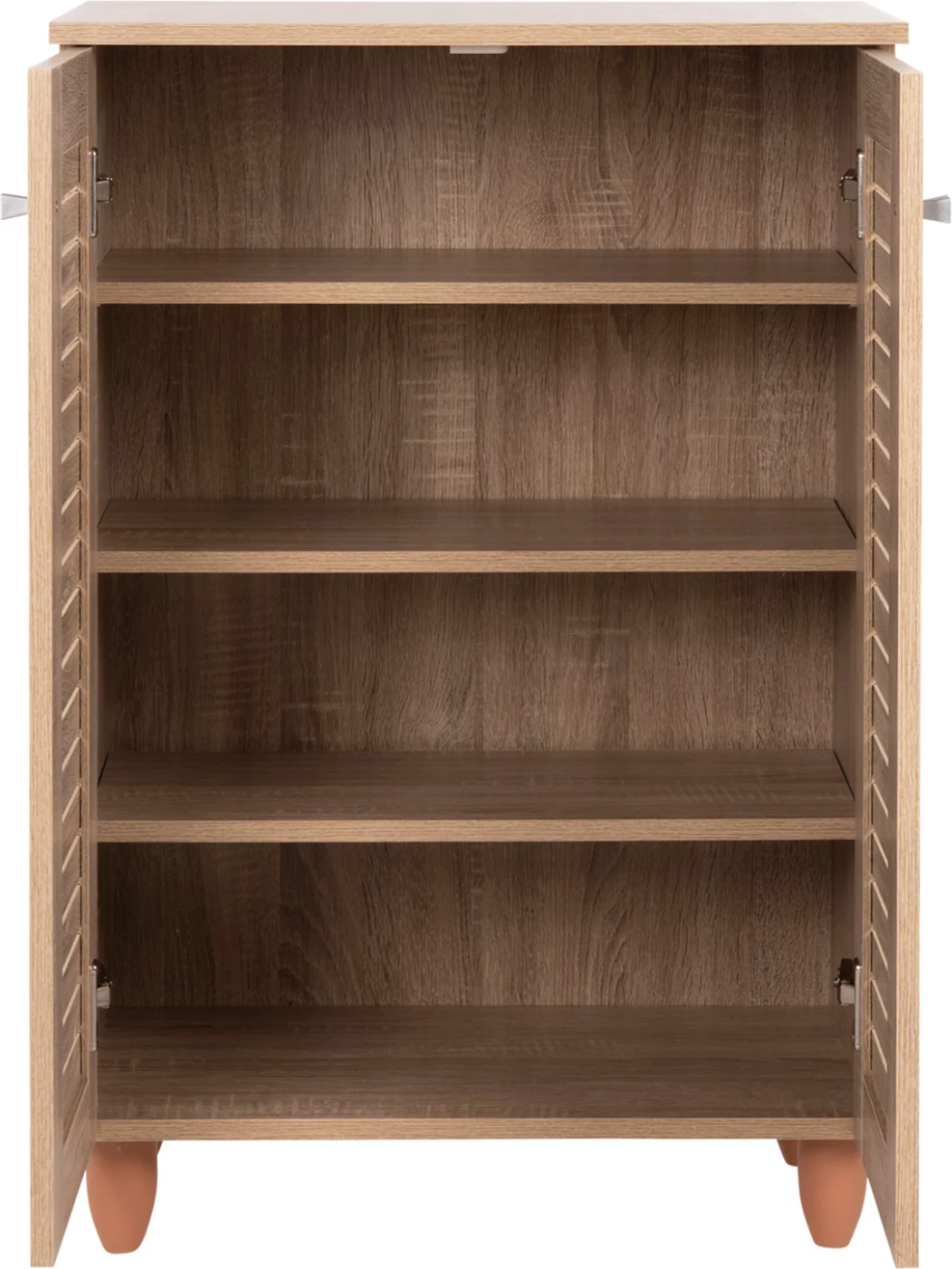 Dollap këpucësh PROLLY, 2 dyer-4 rafte, kaftë