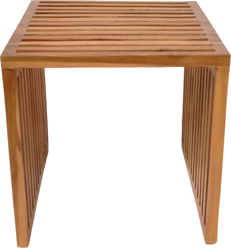 Tavolinë anësore Saimon dru teak, ngjyrë natyrale, 40x40x40 cm