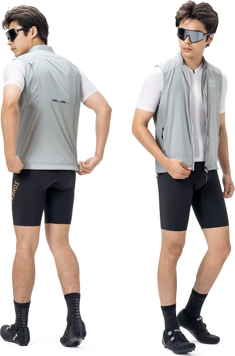 Jelek çiklizmi Rockbros YDMJ003, kundër erës, UPF50+, XXL, bardhë/gri