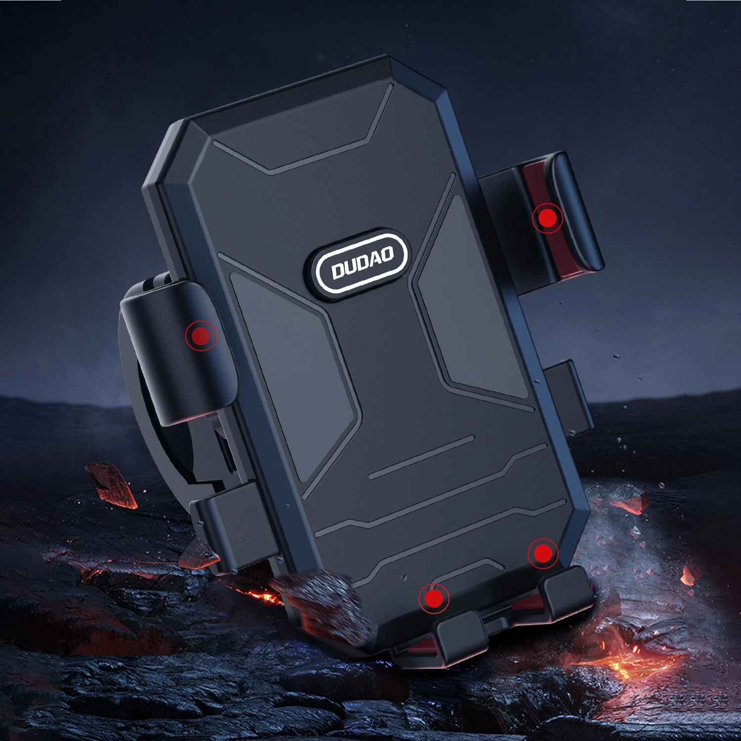 Mbështjellës telefoni për biçikletë/motoçikletë Dudao F7C+, i zi