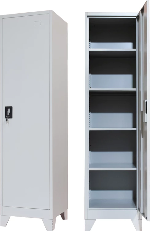 Dollap metalik kolonë, ngjyrë gri e çelët, 50x45x190 cm