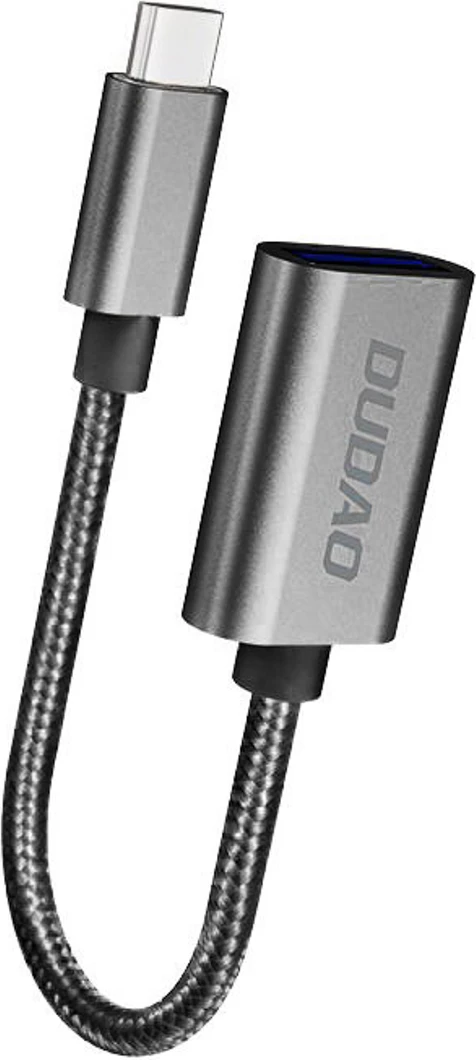 Adapter OTG Dudao L15T, USB-C në USB-A, 480 Mbps, Gri