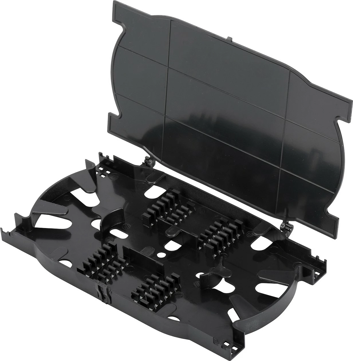 Kasetë fibrash optike Digitus LWL Spleißkassette për 24 bashkime, e zezë