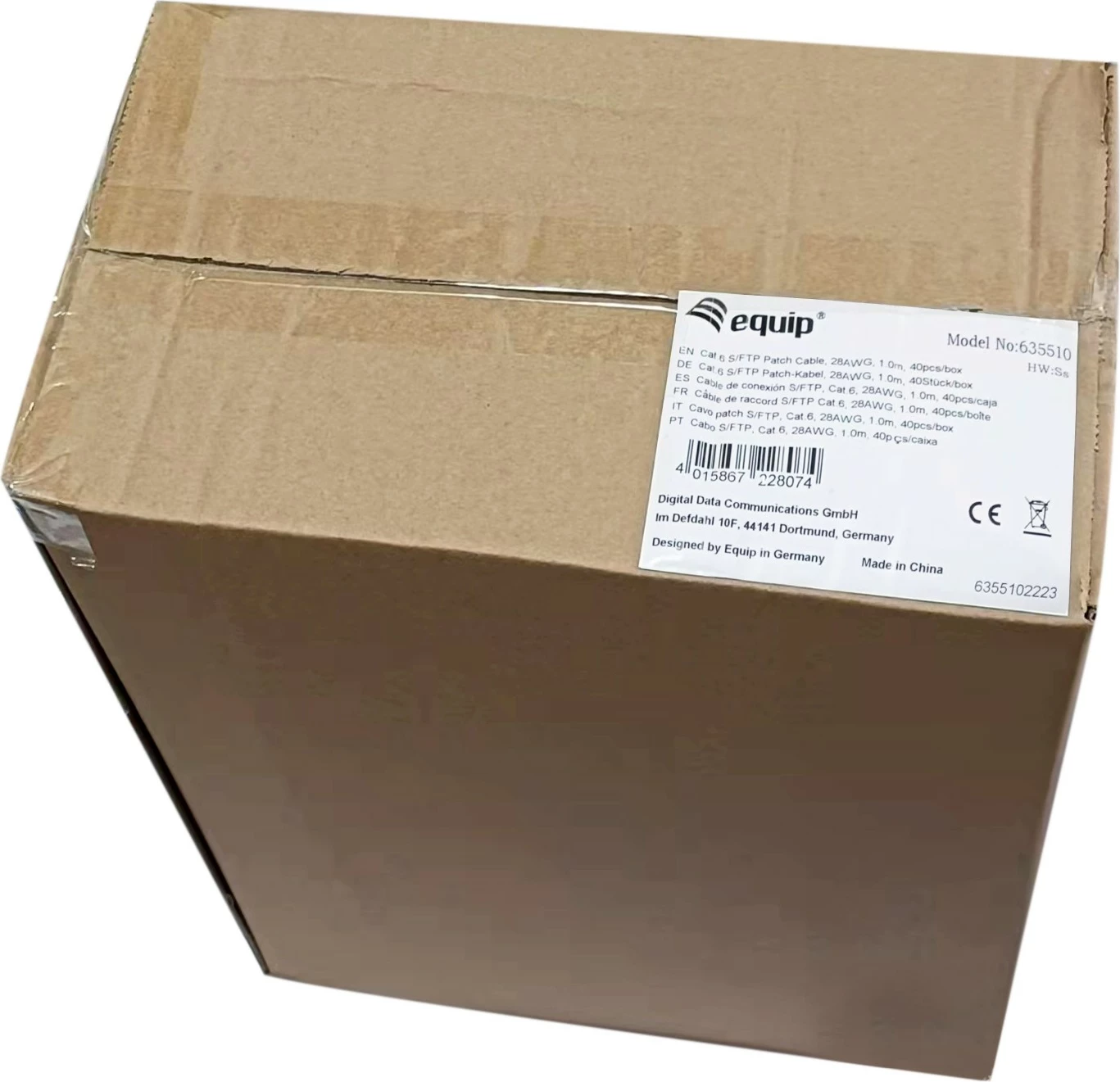 Kabllo rrjeti Cat6 Equip 1m, RJ-45, S/FTP, e bardhë
