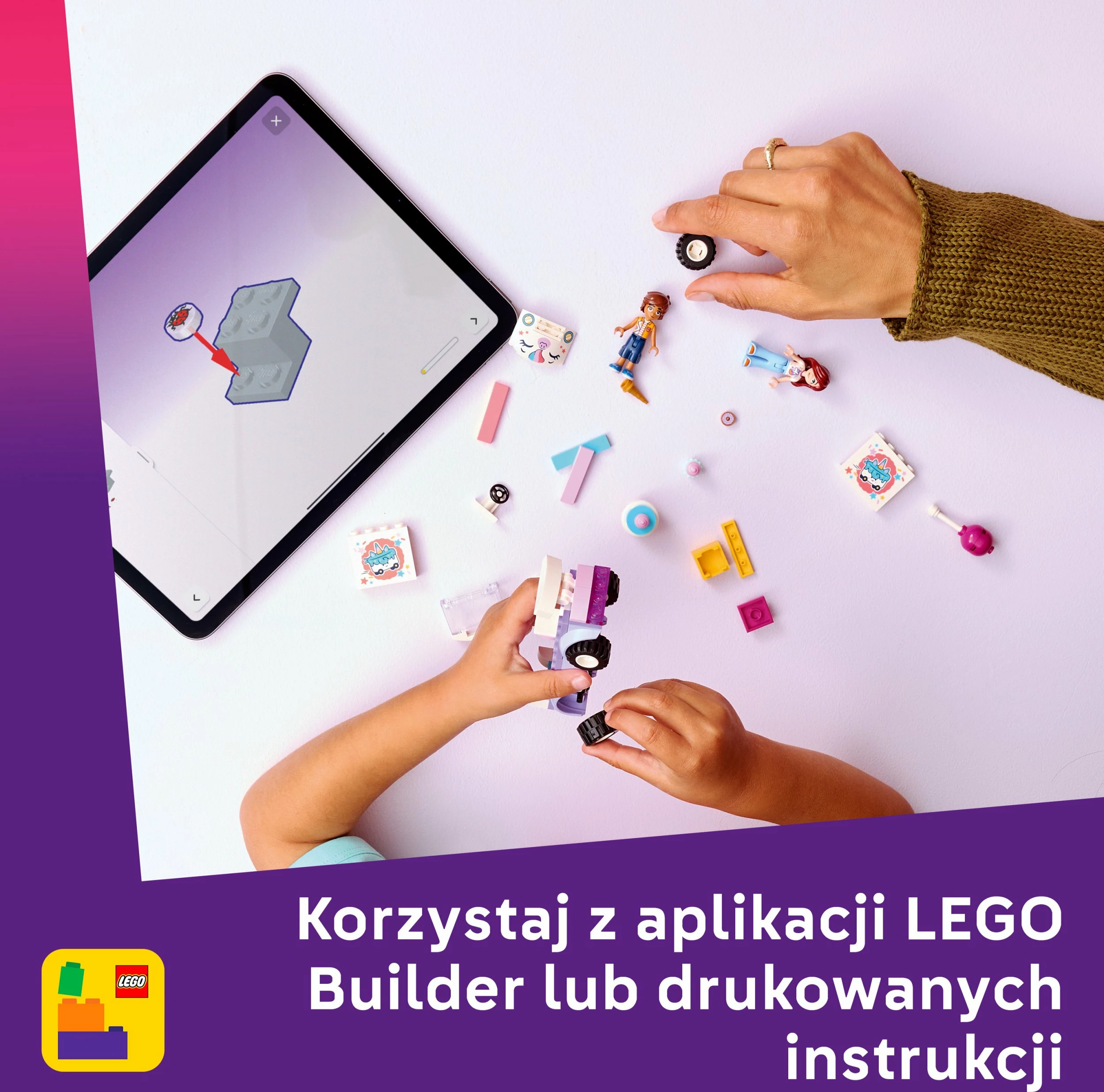 Set LEGO Friends Unicorn Cake Delivery 42675, 67 pjesë