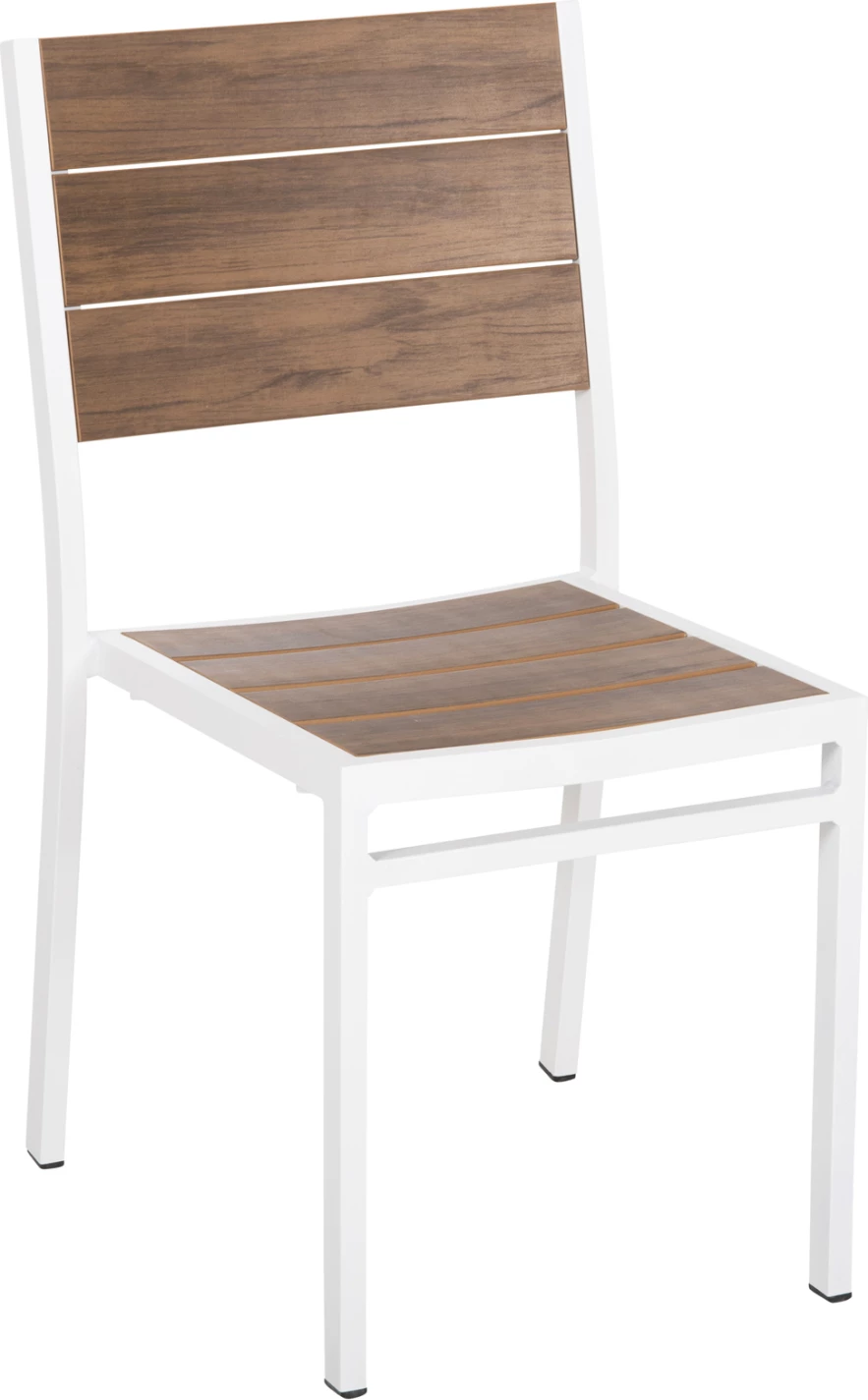 Karrige alumini SAGA FH6063.01 e bardhë me polywood 46x52x86Hcm