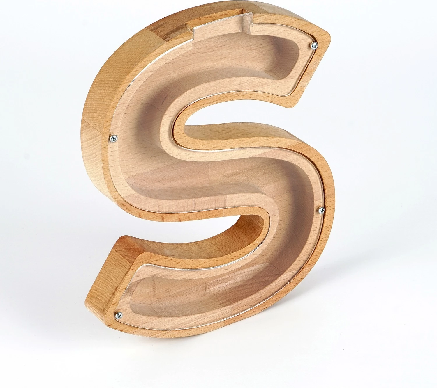 Kasafortë dekorative për monedha, kornizë druri, xham plexi, ngjyrë kafe dhe e bardhë, Evila Originals, HAKUMS, 18x23x3 cm